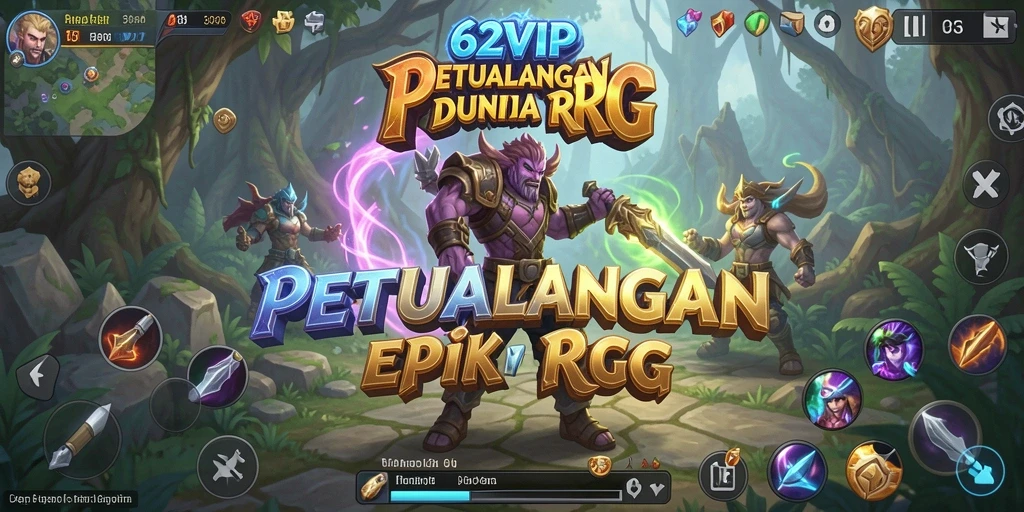 Gameplay 62VIP yang seru dalam petualangan RPG.