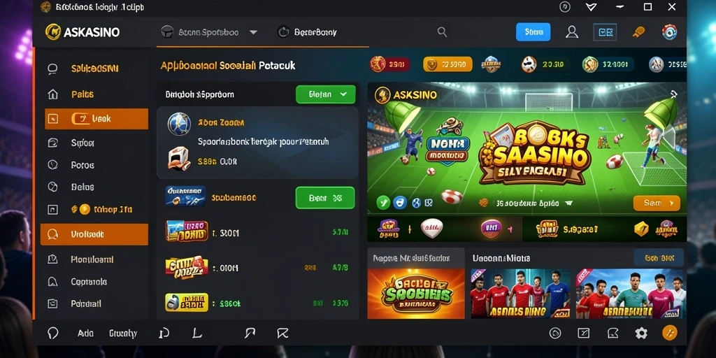 Tampilan menarik dari gameplay Sportsbook di ASKASINO.