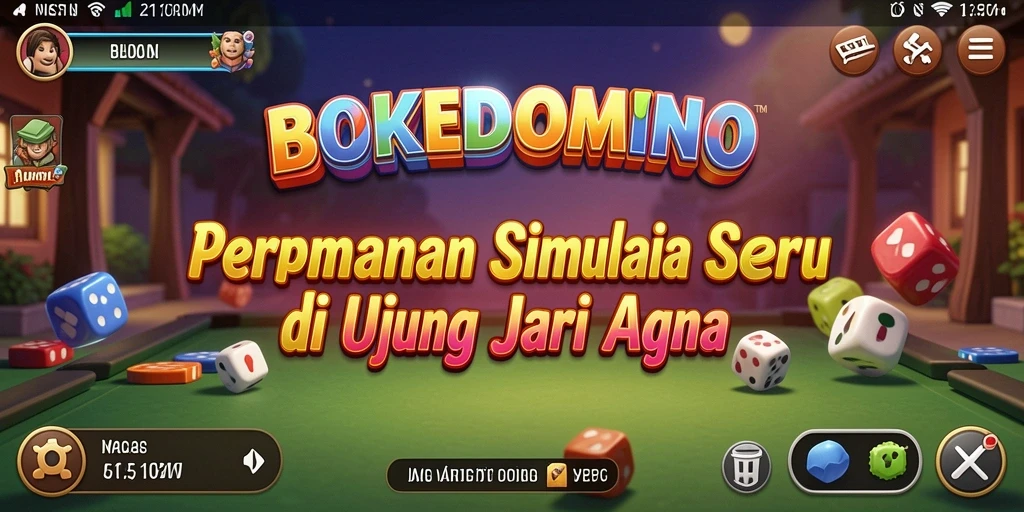 Tampilan gameplay BOKEDOMINO yang menarik dan interaktif.