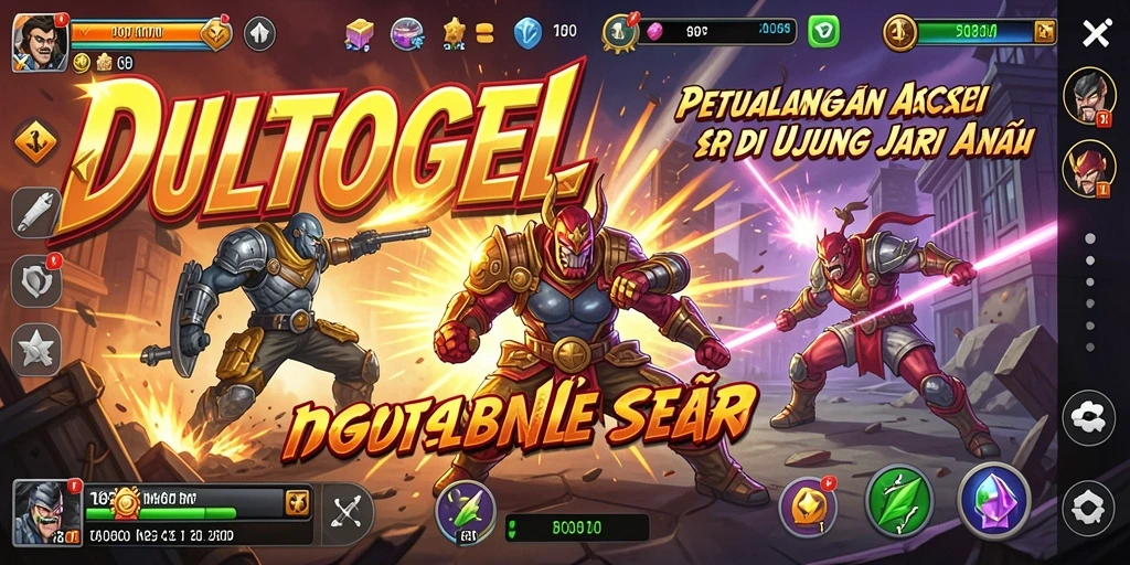 Tampilan gameplay DULTOGEL yang penuh aksi menarik.