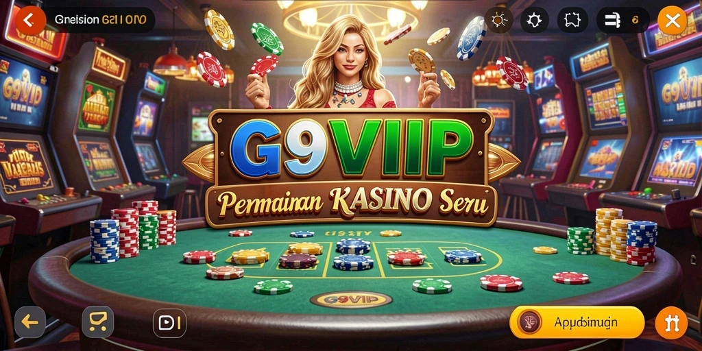 Tangkapan layar utama G9VIP memperlihatkan antarmuka permainan kasino yang menarik.