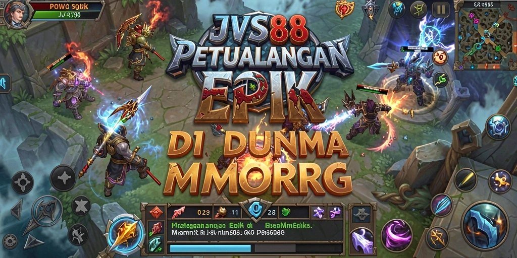 Tangkapan layar JVS88 menampilkan aksi seru dalam pertempuran MMORPG.