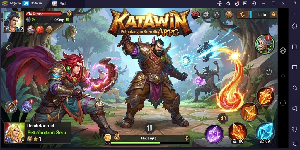 Tampilan gameplay KATAWIN yang mendebarkan dan penuh aksi.