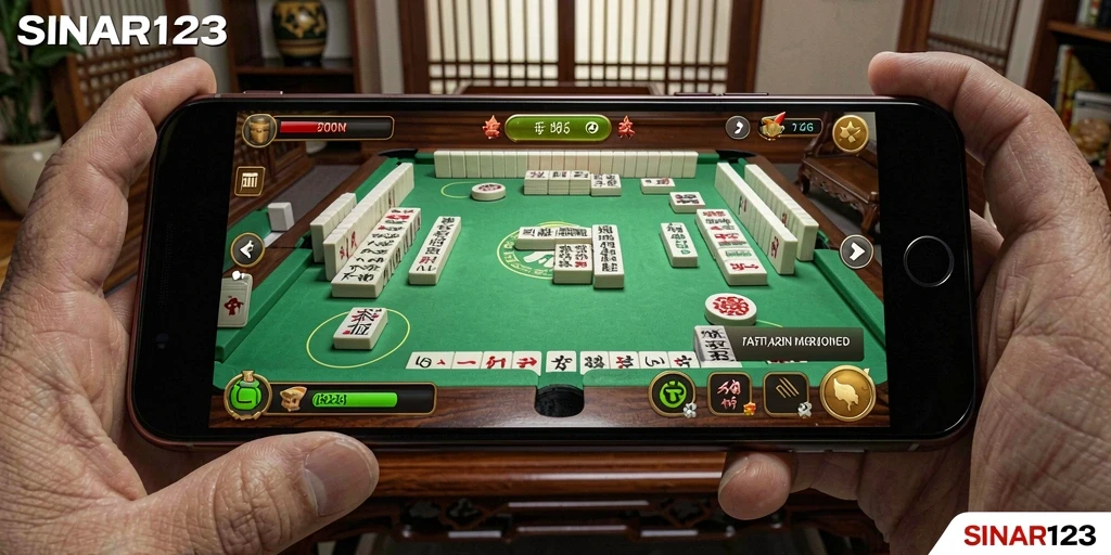 Screenshot SINAR123 menampilkan gameplay Mahjong yang menarik dan penuh warna.